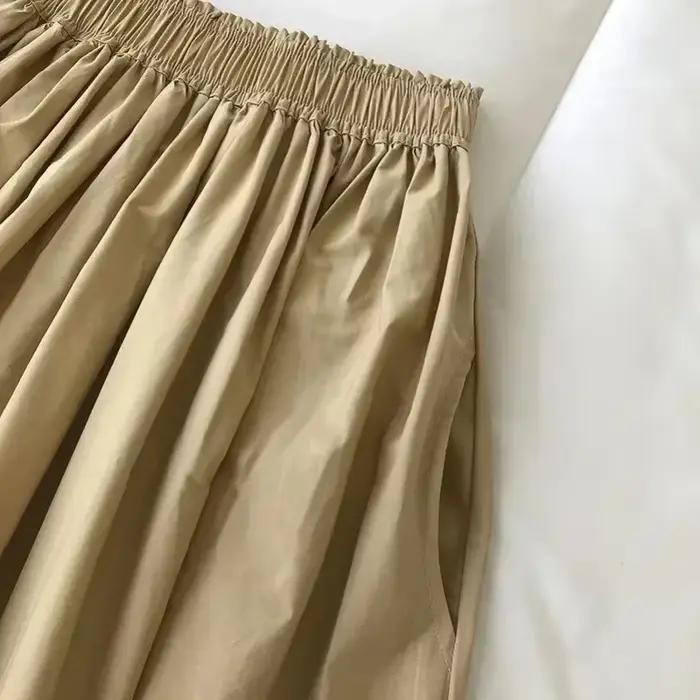Y2K blanc Miidi jupe Vintage plissée longue