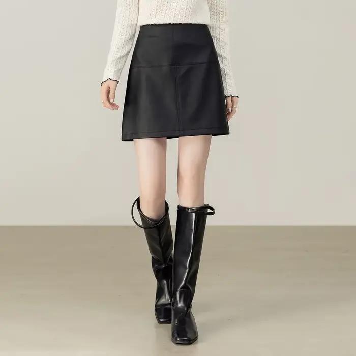 Jupe en similicuir PU SENTUBILA pour femme
