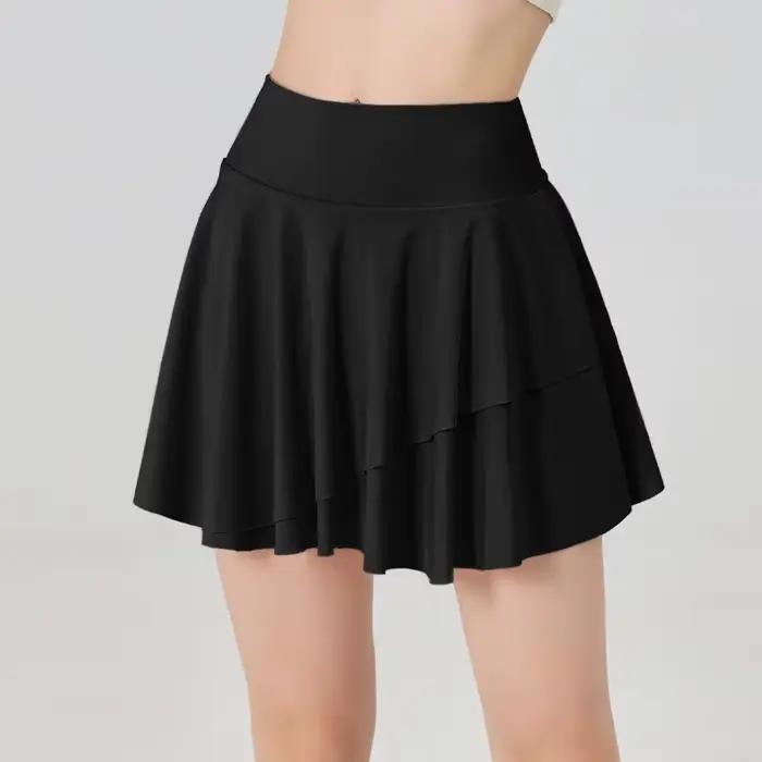 Jupe de tennis plissée taille haute pour femme