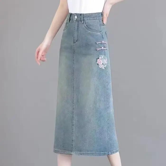 Jupe en jean bleue pour femmes