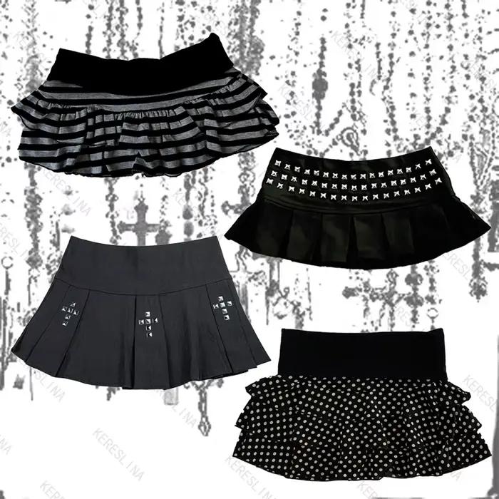 Jupe slim fit pour fille Emo