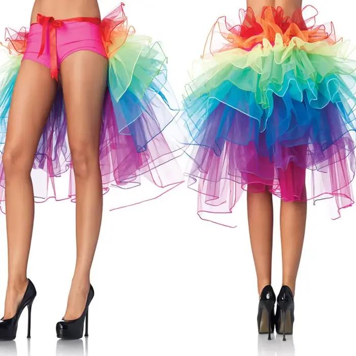 Jupe Tutu superposée arc-en-ciel pour femmes