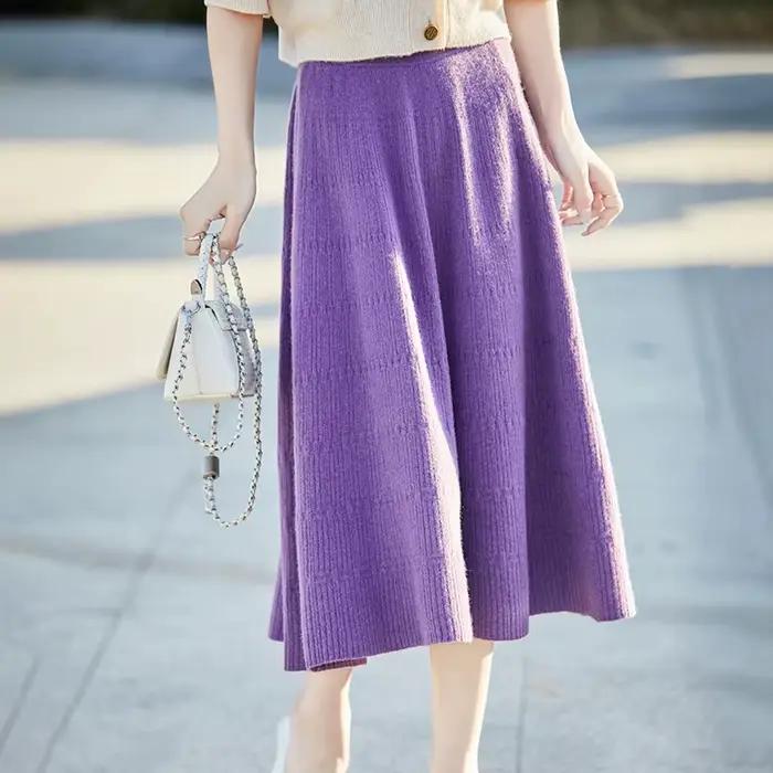 Nouvelle jupe en pure laine automne-hiver