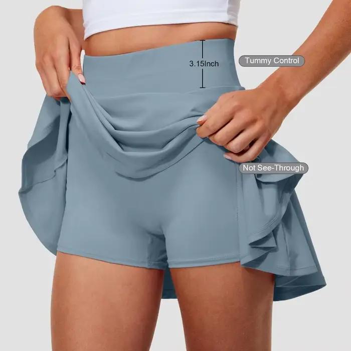 Jupes de tennis plissées avec shorts intégrés et poches