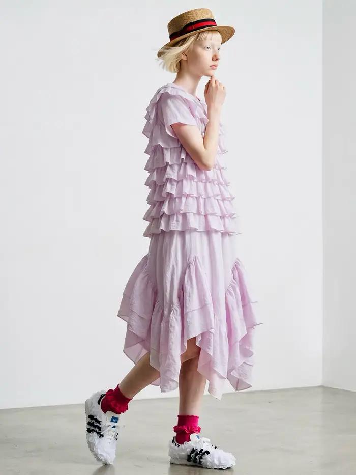 Jupe décontractée rose d'été originale imakokoni pour femme