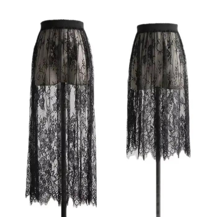 Jupe en dentelle transparente sexy et élégante