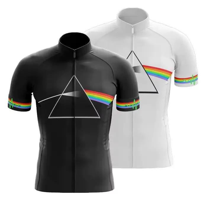 Maillot de cyclisme pour hommes, chemise de sport à manches longues/courtes, vêtements de vélo de route et VTT respirants pour l'extérieur