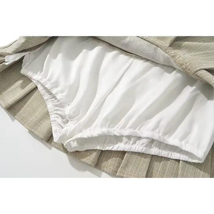 YENKYE – Mini jupe plissée rétro américaine pour femmes