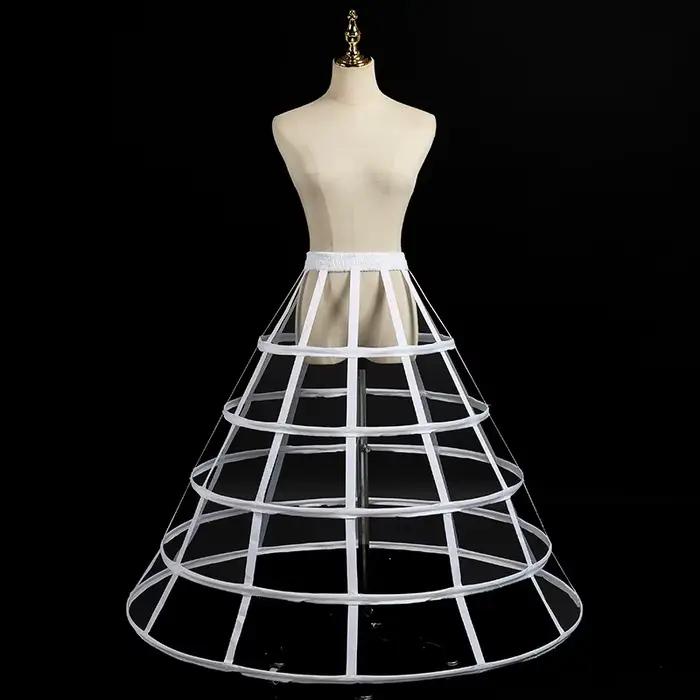 Robe femme sous-jupe Vintage Cage sacoche 5 cerceaux jupe Crinoline Cosplay victorien agitation jupons