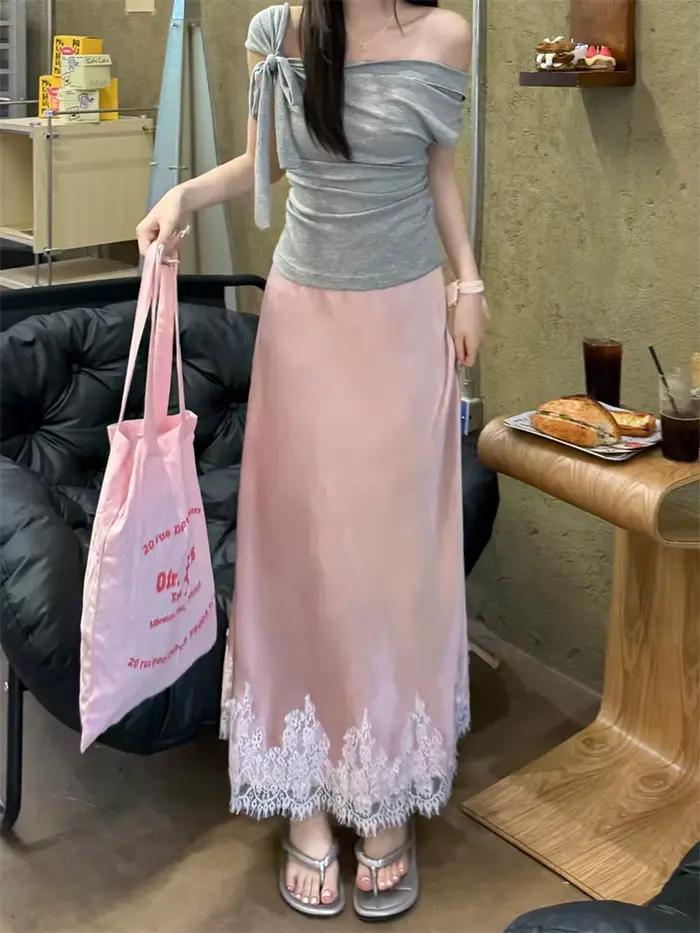 Jupe sirène élégante en satin pour femme