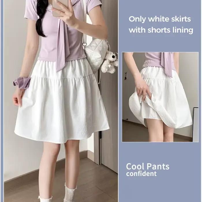Jupe mi-longue style preppy pour femme