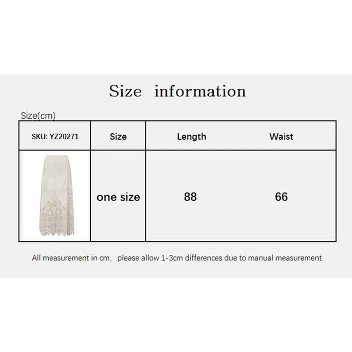 Yiiciovy été dentelle fleur jupes de plage femmes a-ligne Maxi jupe longue Crochet Boho