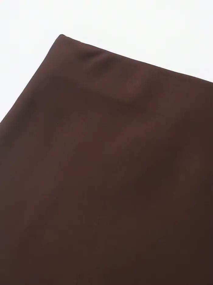 Jupe asymétrique taille haute en dentelle pour femme avec fermeture éclair latérale