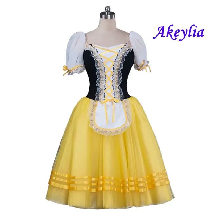 Robe Giselle bordeaux, robe Tutu longue de Ballet de Village paysanne