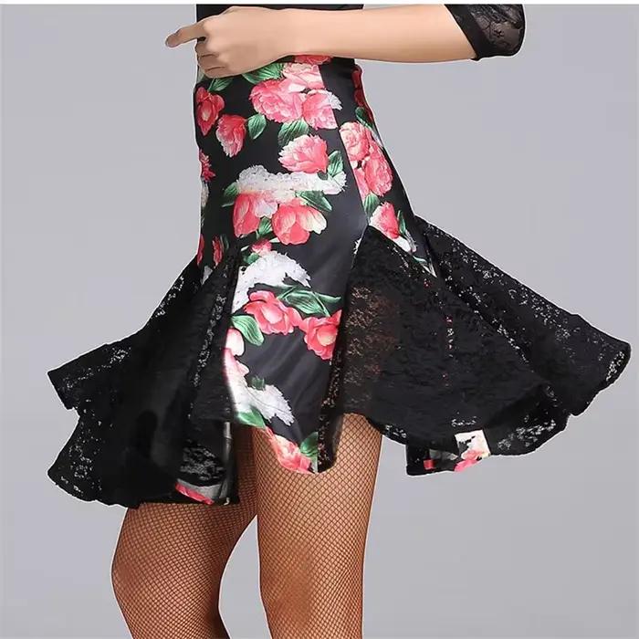 Jupe de danse latine pour femmes et filles