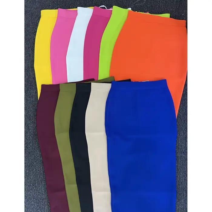 Jupe bandage taille haute pour femme