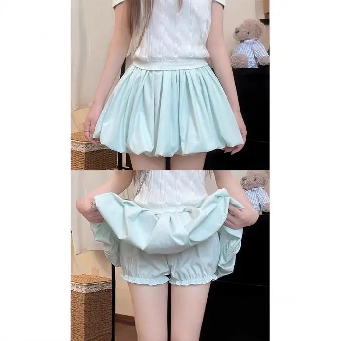 Jupe courte florale taille haute évasée pour femme grande taille