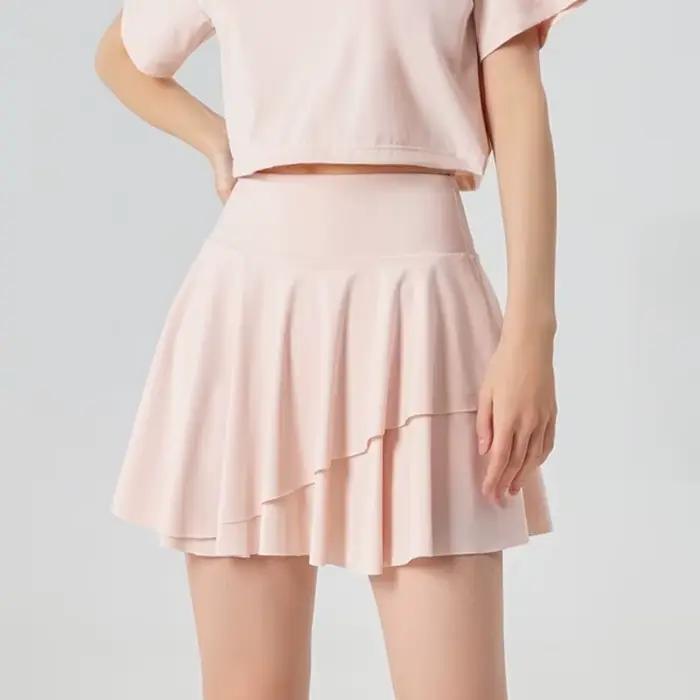 Jupe de tennis plissée taille haute pour femme