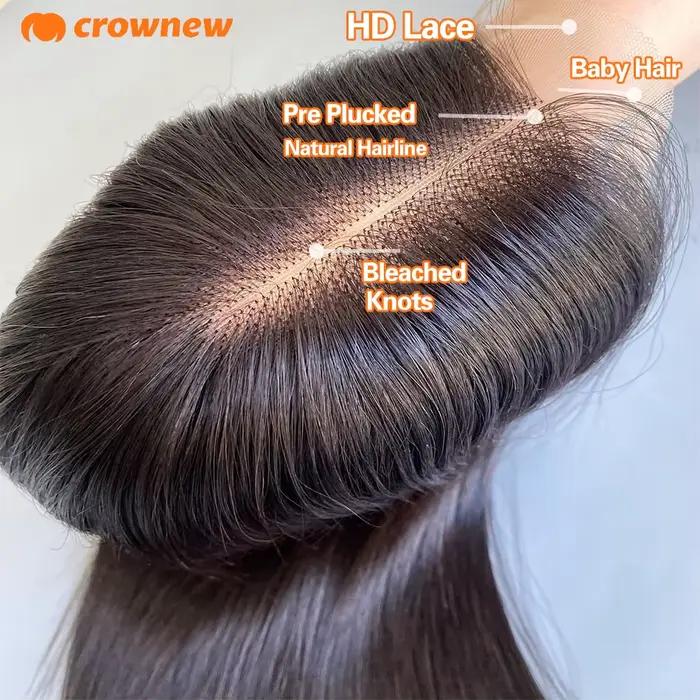 Perruques de cheveux humains droites HD perruque de dentelle 13x6 perruques de cheveux humains droite 13x4 perruques frontales de dentelle cheveux humains 100% cheveux humains pré plumés