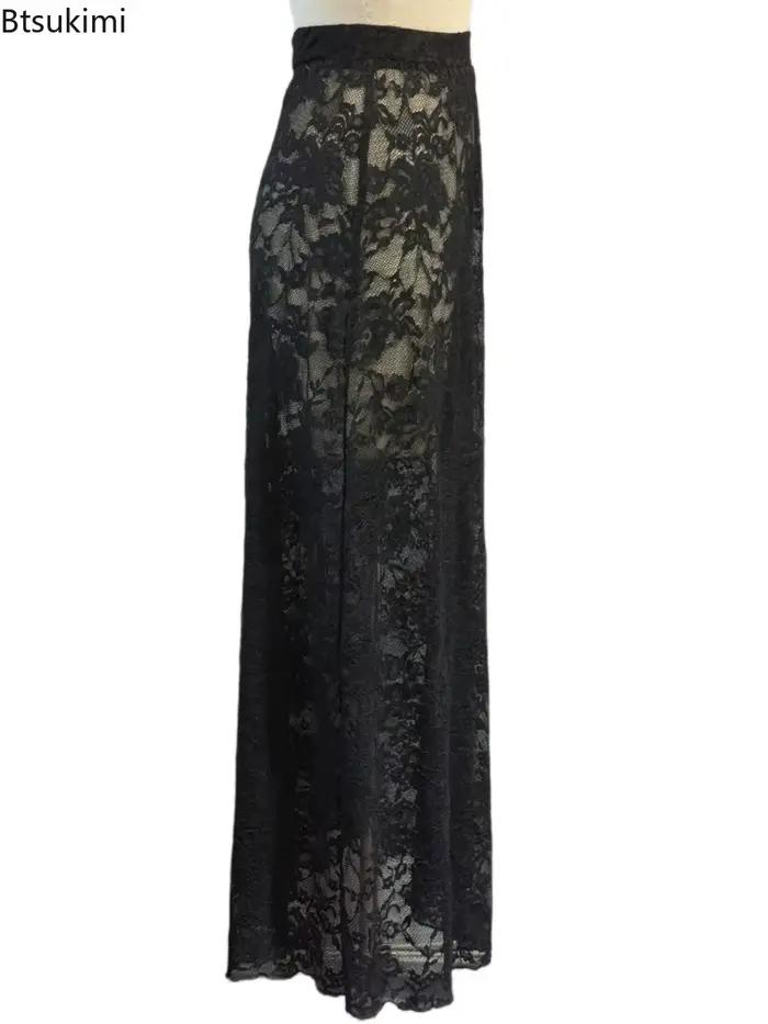 Jupe en Dentelle Noire pour Femmes Style Streetwear Élégante Occasions Spéciales Printemps Été