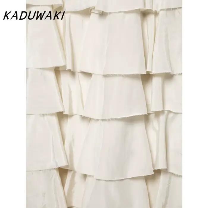 KADUWAKI jupe Midi à volants femmes Vintage