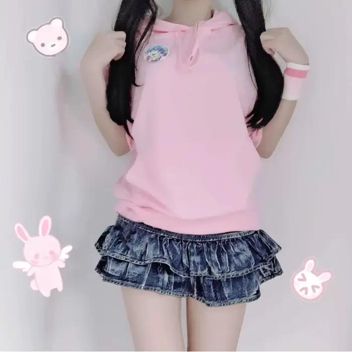 2025 nouvelle jupe en jean Sexy pour femmes DS Bar DJ discothèque femme volants Super courte Mini