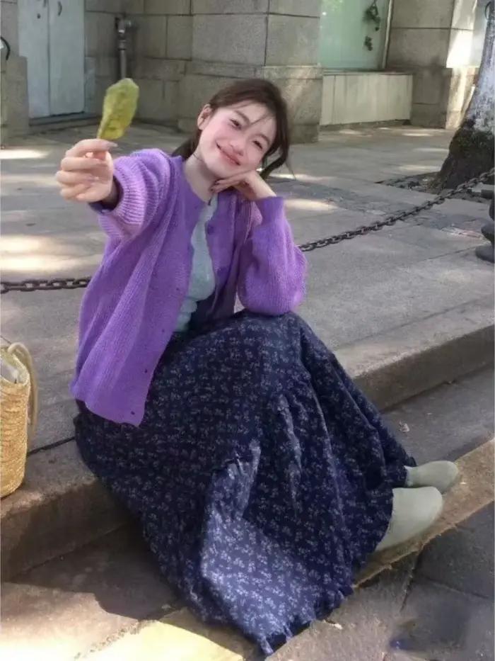 2025 Faldas Mujer De Moda Jupe florale pour femmes taille haute a-ligne