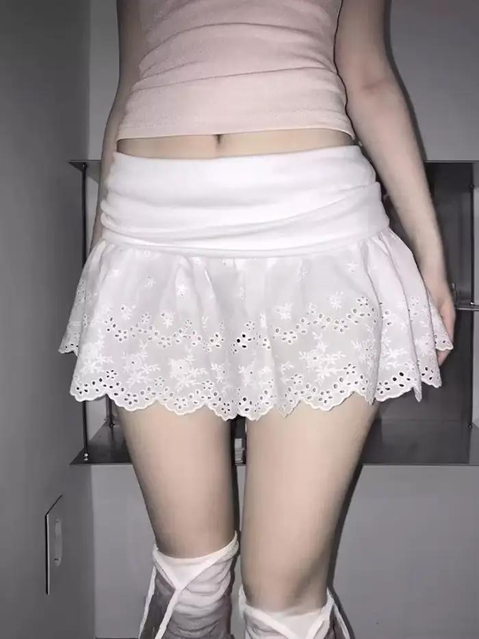 Tonngirls – jupe en dentelle de style coréen pour femmes