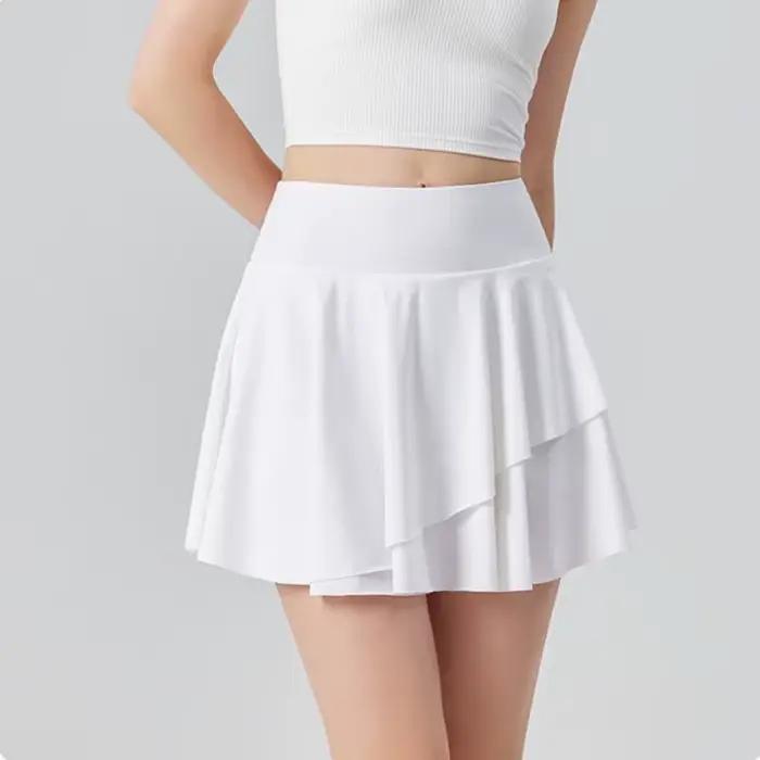 Jupe de tennis plissée taille haute pour femme