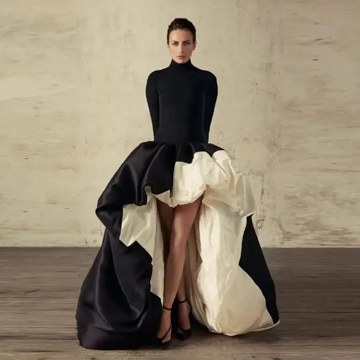 Jupe Longue Plissée en Satin pour Femme