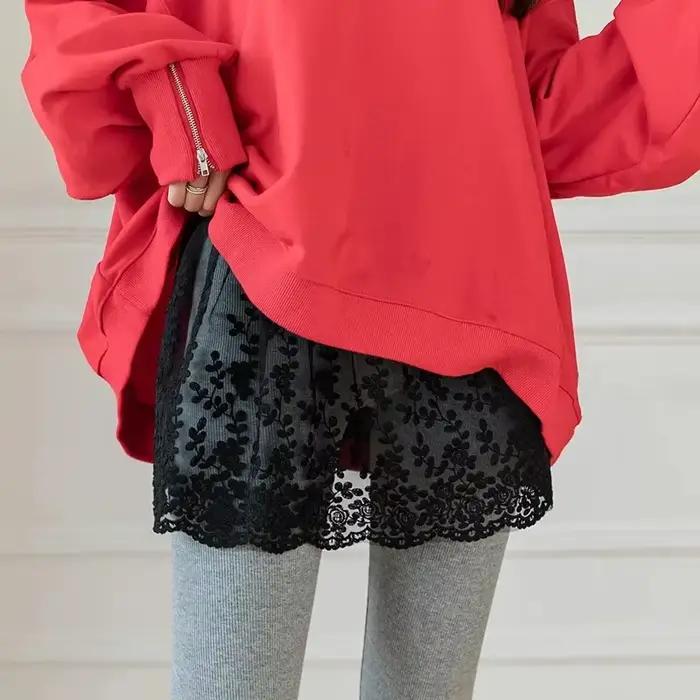 Prolongateur de jupe pour femme avec ourlet en dentelle
