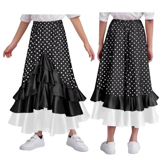 Jupe de danse Flamenco espagnole pour filles