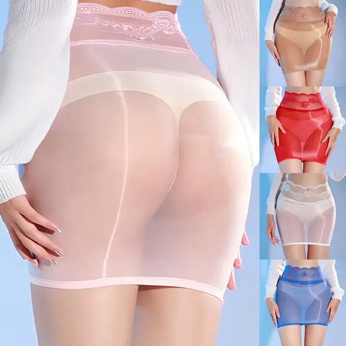 Dames chaude moulante pansement jupe élastique voir à travers Micro Mini érotique taille basse Clubwear discothèque