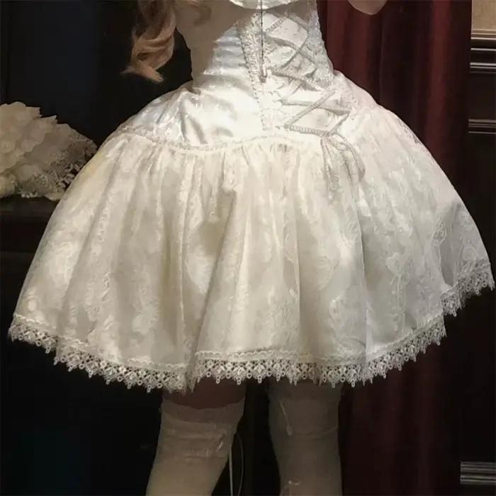 Jupe courte en dentelle SK style Lolita gothique victorien sous-culture Lolita pour filles anniversaire fête cosplay