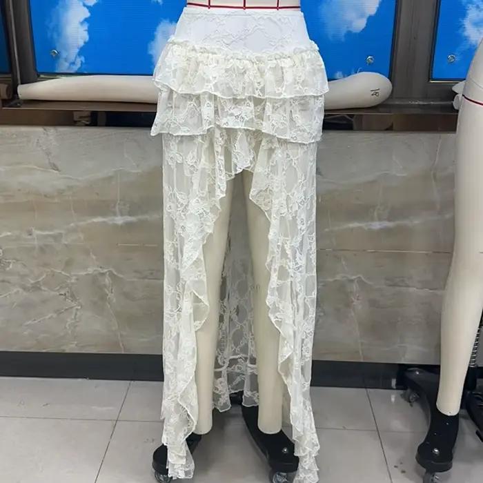 Jupes bohème en dentelle brodée pour femmes
