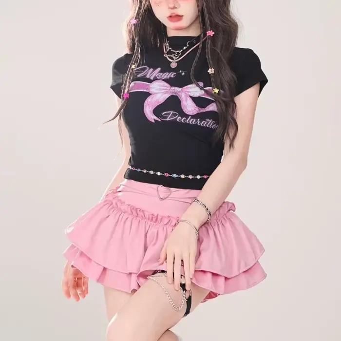 Mini jupes gothiques Harajuku pour femmes