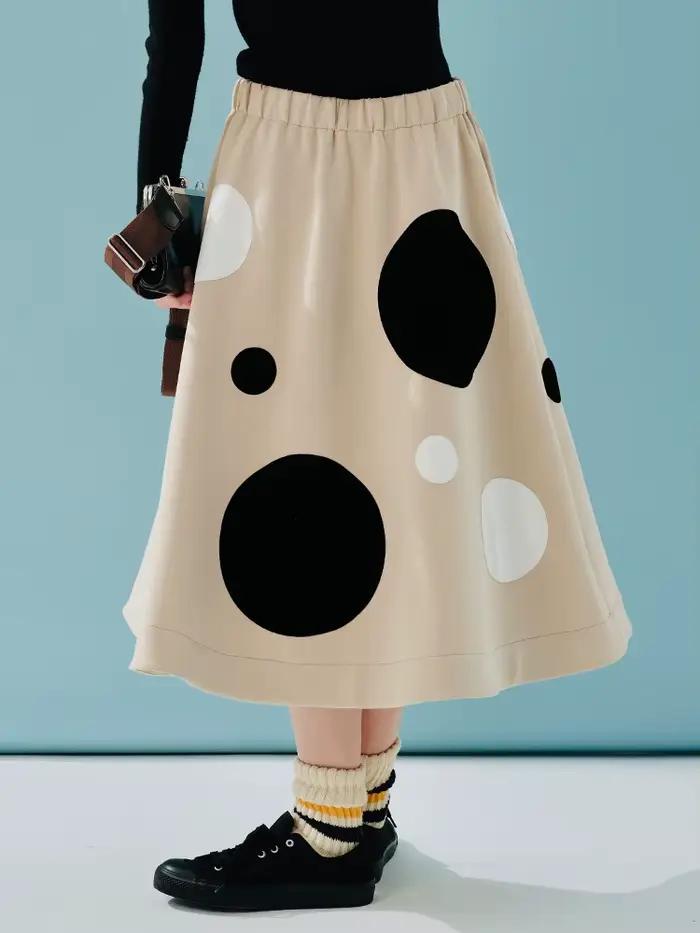 Jupe polyvalente à pois en peluche IMAKOKONI