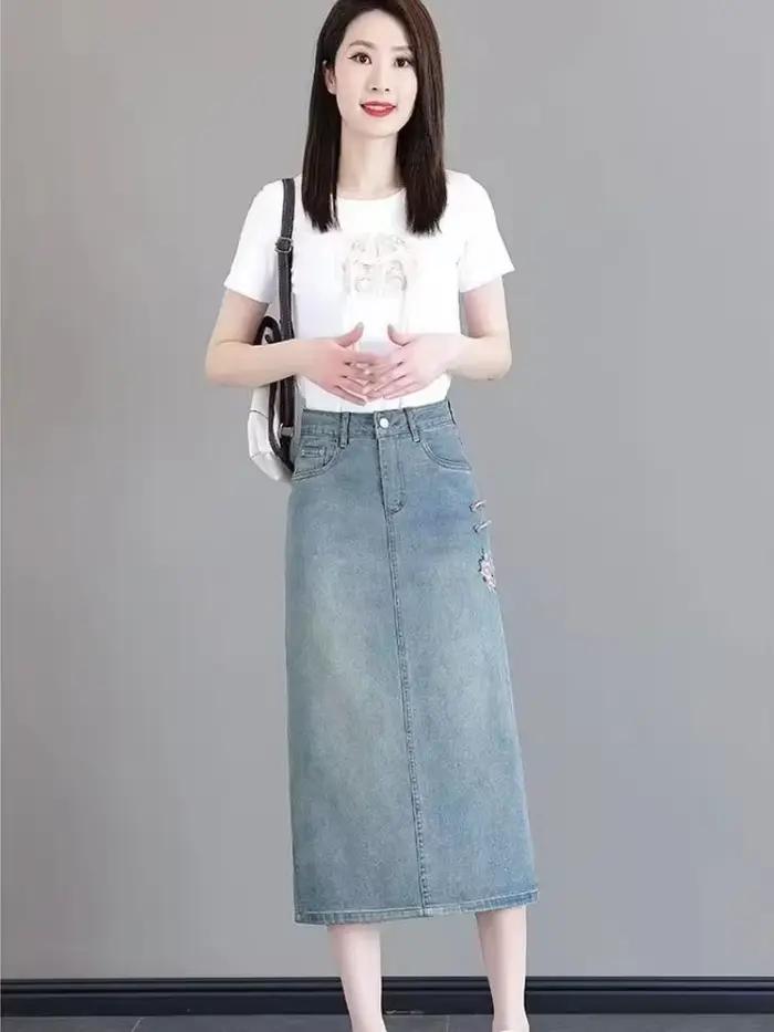 Jupe en jean bleue pour femmes