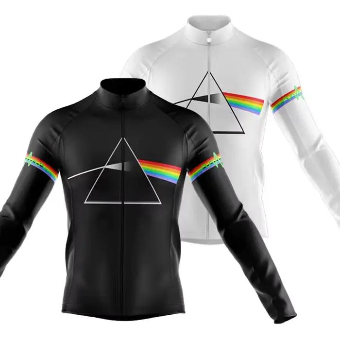 Maillot de cyclisme pour hommes, chemise de sport à manches longues/courtes, vêtements de vélo de route et VTT respirants pour l'extérieur