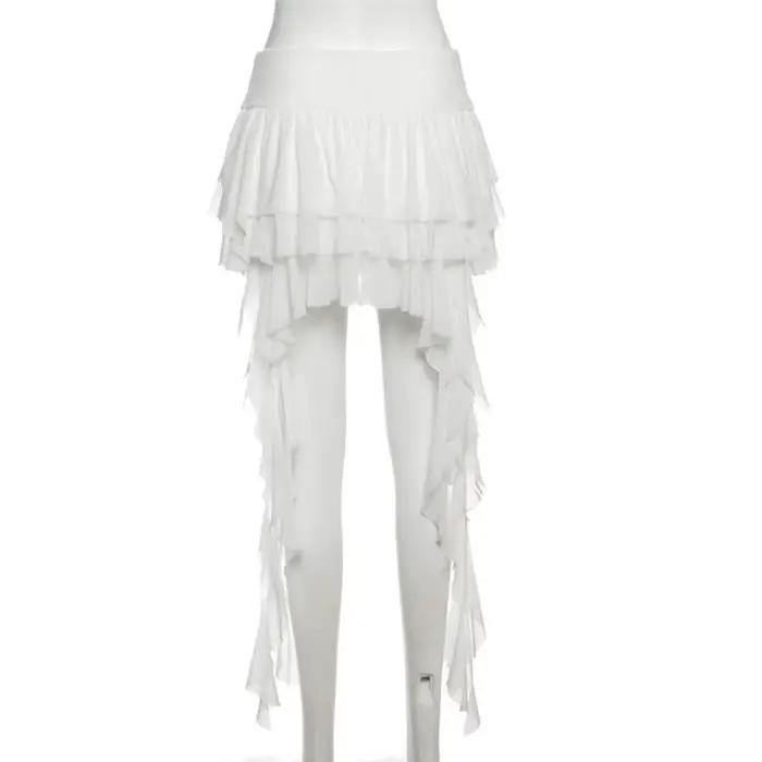 Jupe-short asymétrique bohème taille haute pour femme