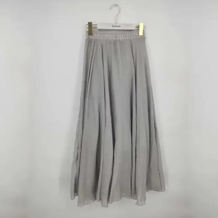 Jupe trapèze en lin pour femmes