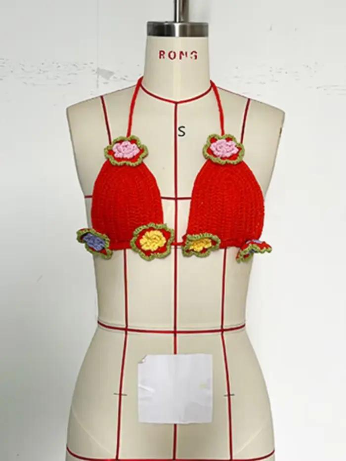 Ensemble de jupes au Crochet à fleurs 3d pour femmes
