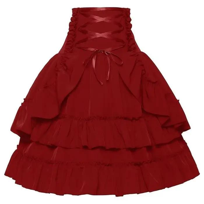 Jupe Gothique Rétro Y2K Lolita pour Femme