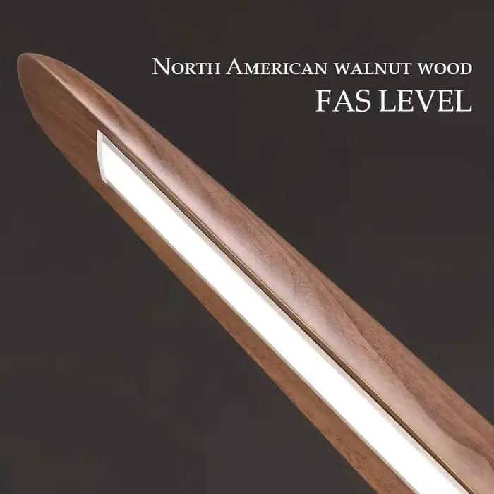 Lampe LED suspendue en bois au design moderne, longue et linéaire, luminaire décoratif d'intérieur, idéal pour une cuisine, une île, un bureau, un Bar, une salle à manger ou un salon