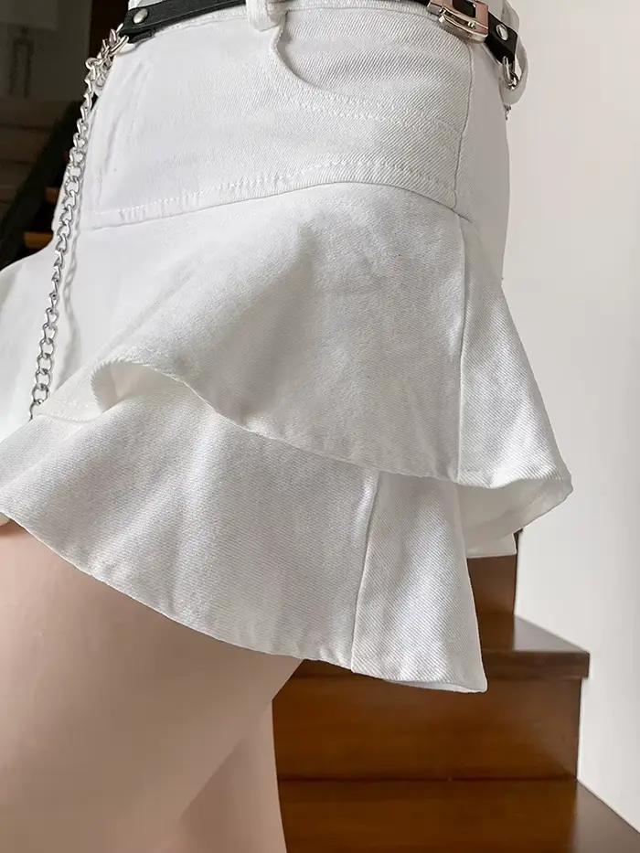 Jupe short en jean pour femme