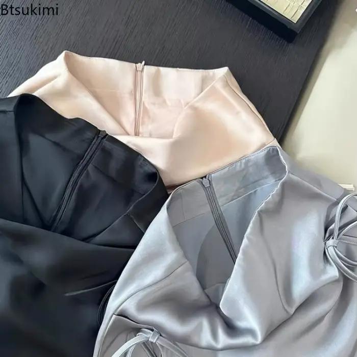 Mini jupes en Satin à lacets pour femmes