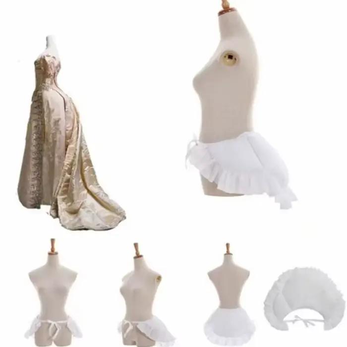 Jupon victorien blanc confortable élégant pour femmes, sans coutures, pour événements et mariages, avec volants, pour une apparence lisse et sans lignes disgracieuses