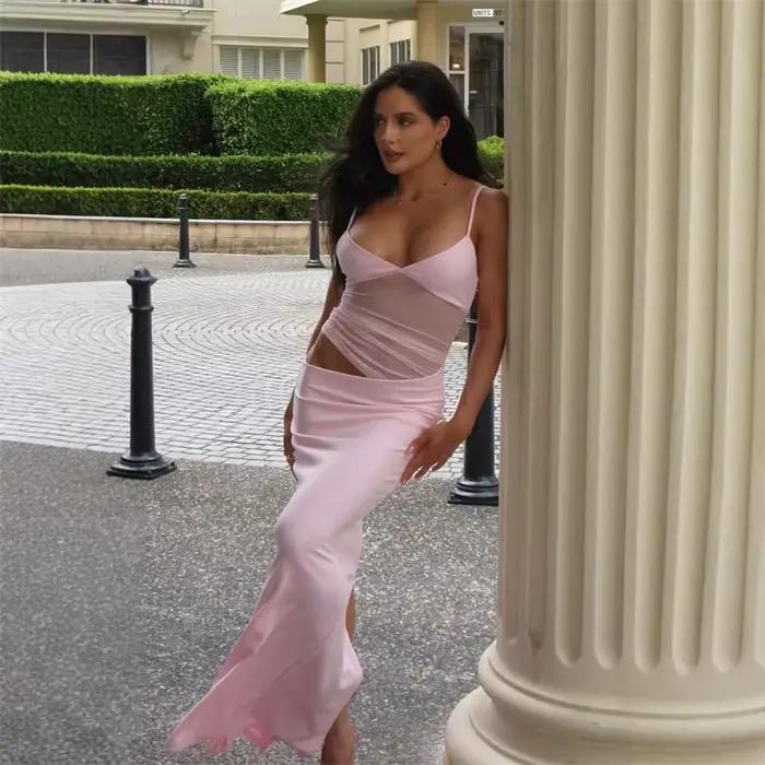 Jupe longue en maille avec sangle élastique