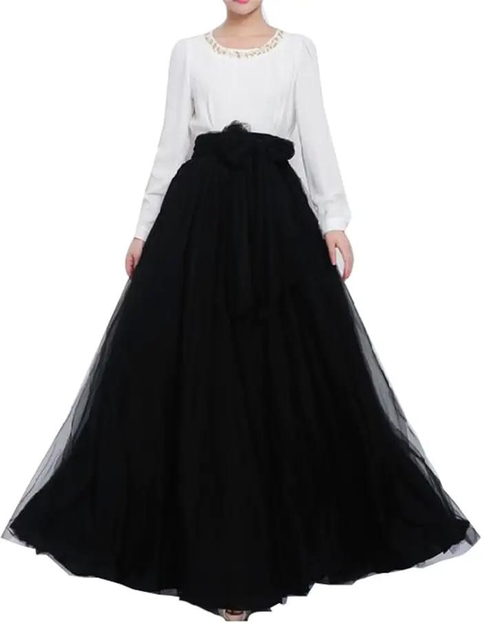 Jupe longue en Tulle bouffante pour femmes