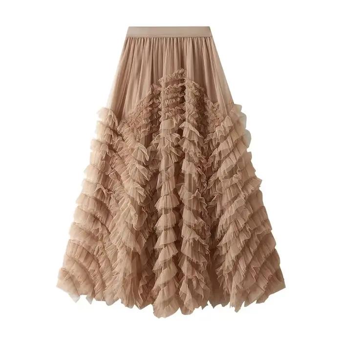 Jupe Maxi en Tulle à Plusieurs Niveaux pour Femme